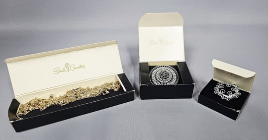 Vintage Sarah Covington Brooches Necklace Bracelet Bracelet measures