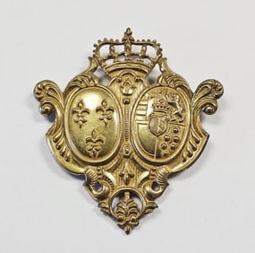 Vintage Miriam Haskell Shield Pin Vintage shield brooch by Miriam Haskell the pioneering female