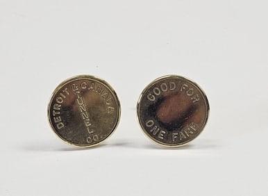 14K Yellow Gold Cufflinks Cuffllinks weigh 14.1 Grams total