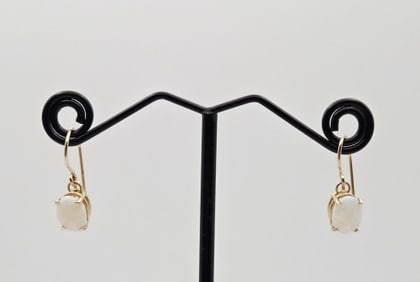 Vintage 14K Gold Opal Earrings Earrings Weigh 1.6 Grams
