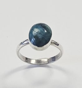 Vintage Sterling Silver Crysocolla Ring Ring Weighs 2.4 Grams Size 6