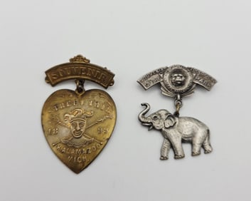 Vintage Michigan Souvenir Pins Gold and Silver Tone Metals
