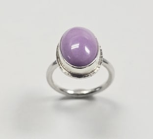 Sterling Silver Phosphosiderite Ring Ring Weighs 4.6 Grams Size 5.5