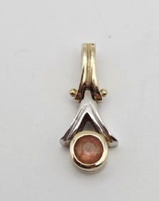 Vintage 14k Gold BIJ Citrine Pendant Pendant Weighs 4.7 Grams
