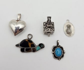Vintage Assorted Sterling Silver Charms Charms Weigh 13.5 Grams Collectively