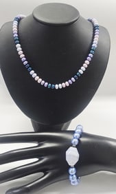 Honora Sterling Multi Color Pearl Set Necklace Measures 20"