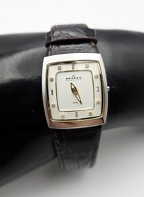 Vintage Leather Skagen Watch Watch Measures 8" Watch is Not Tested