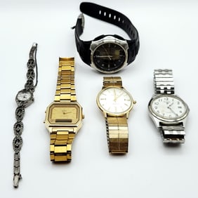 Assorted Vintage Watches Wittnauer Cenere Seiko Pulsar &