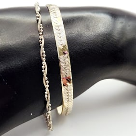 925 Sterling Twist & 925 Sterling & Vermeil Milor Bracelets