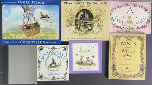 Tasha Tudor Books Set of Seven Wings from the Wind, published by JB Lippincott, 1964, first edition.