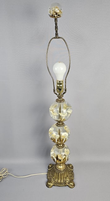 Maude and Bob St Clair Paperweight Art Glass Lamp Lamp measures 34 inches tall. (1 of 14)