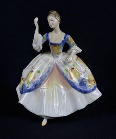 Royal Doulton Figurine 2792 Christine Measures 7.75 x 7 x 5 inches.