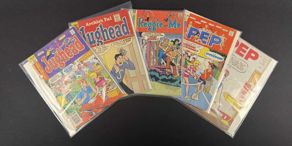 Vintage Archie Comics Lot Jughead Pep Reggie Reader copies with light to heavy wear including (1 of 4)