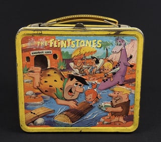 1964 Aladdin The Flintstones Metal Lunchbox No thermos.