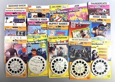 Vintage View-Master 3 Reel Packs 1980s 16 total including Knight Rider, Dune, Thundercats, Masters