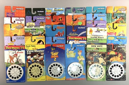 Vintage Disney 3 Reel View-Master Packs 31 total including, Toy Story, Lion King, Incredibles,