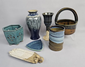 Mixed Glazed Modern Pottery Pieces Free from damage.