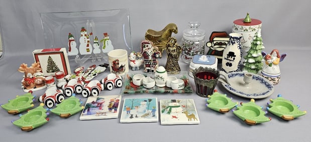 Large Assorted Christmas Lot Inc Spode Lefton & Department 56 Pieces