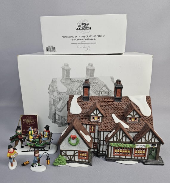 Department 56 Inc Dickens Village Series Ashbury Inn  Inn has a crack/hole in roof, 7 inches tall. (1 of 12)