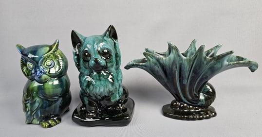 Blue Mountain Pottery Pieces Inc Coin Bank Measure 6-8 inches tall. Free from chips and cracks.