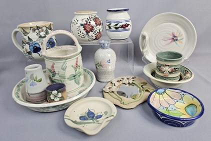 A Collection of Modern Ceramic Studio Pottery A collection of approximately a dozen modern studio