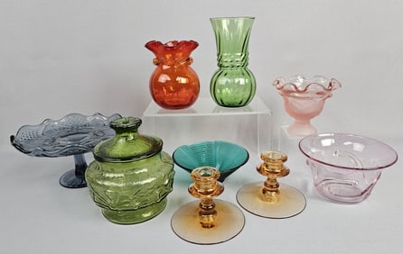 A Collection of Assorted Decorative Glassware Inc
