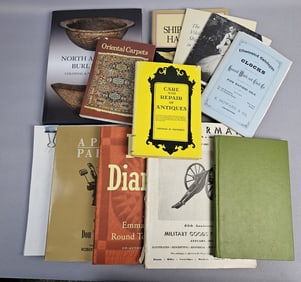 Mixed Vintage Books Pamphlet Lot Gardens Clocks Antiques Carpets