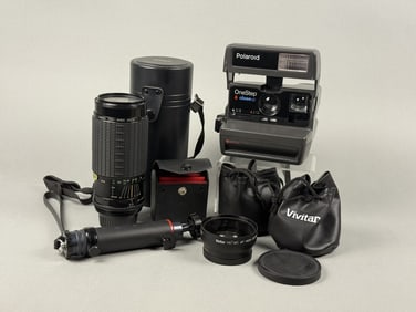 Photography Mixed Lot Polaroid Sigma Lens Vivitar Converters and filters.