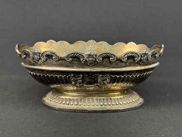 Vintage Sterling Silver Coconut Bowl 626 grams