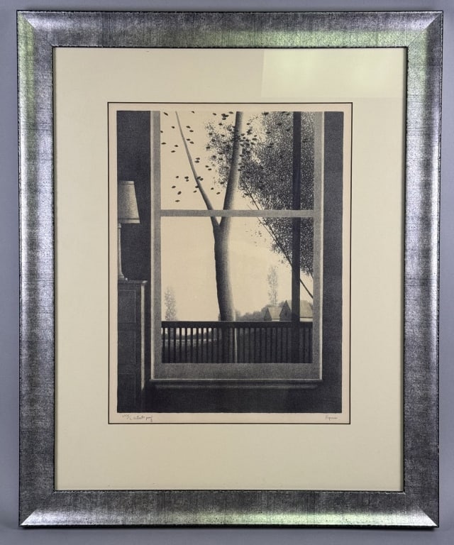 Robert Kipniss Signed Lithograph Matted & Framed Marked "XXIX/L Artists proof" (1 of 5)