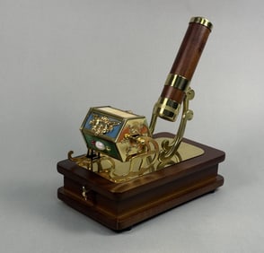 Kaleidoscope Music Box Wood and brass music box not working. Please see photos for further item
