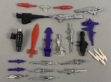 Vintage Transformers G1 Weapons & Accessories Lot Several pieces from different bots. See photos for