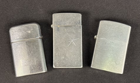 Vintage Lighters Ronson Scripto Mastercraft 3 flip top lighters. Ronson Super Windlite. Scripto