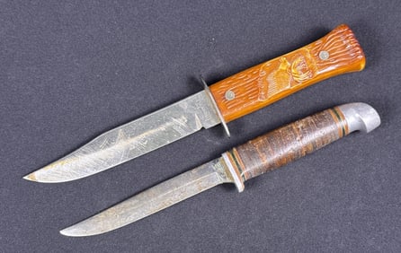 Vintage Hunting Knives Imperial Moose Handle 9 inch Imperial with Moose handle.