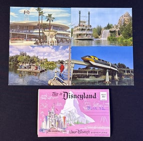 Vintage Disneyland Postcards 4 postcards and 26 scene booklet. Booklet has "June 72" written on