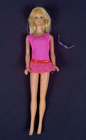 Vintage Barbie PJ Twist N Turn Doll 1970 With eyelashes, original swimsuit and sunglasses.  Some