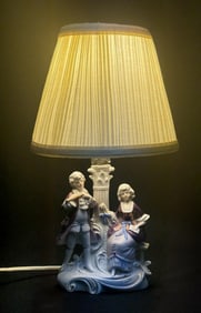 Vintage German Porcelain Lamp Works. Electrics appear to have been replace at some point.