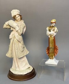 Herend Porcelain Maddona and Child & ARNART piece. Two collectible porcelain figures includes