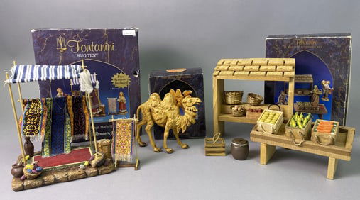 Three Roman Inc. Fontanini 5" Heirloom Nativity Accessories Includes: Rug Tent for Village Market;