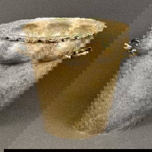 Vintage Sterling Silver Champagne Ice Bucket 890 grams. Stamped: Sterling 925 Hecho En Mexico.: 890 grams. Stamped: Sterling 925 Hecho En Mexico. 7 inches tall by 8.25 inches wide at handles. Tarnish