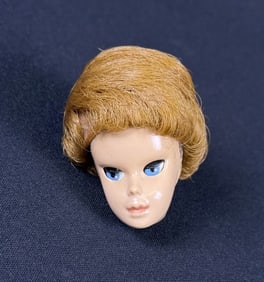 Vintage Miss Barbie Sleep Eyes Head With one wig. Head only. Eyebrows worn away. Some adhesive