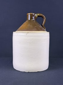 Vintage Stoneware Ceramic Jug 10.75 inches tall 7.25 inches wide.  No makers mark. Good condition