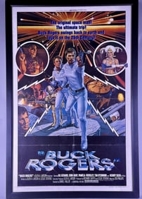Buck Rogers Original One Sheet Movie Poster Style B. Framed. Originally folded. See photos for