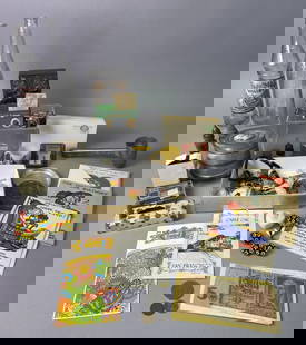 Various Smalls, Collectibles & Foreign Currency Lot Includes: vintage greeting cards; souvenirs; two: Lot Includes: vintage greeting cards; souvenirs; two old pop bottles; blank postcards; barboy, and more