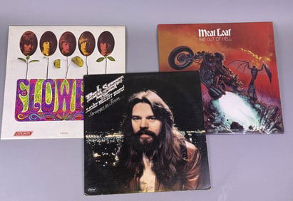 Vintage Classic Rock Records Seger Stones Meatloaf Rolling Stones - Flowers LL