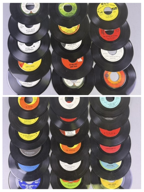 Vintage 45rpm Vinyl Singles Beatles James Brown Credence Clearwater Revival, The Band, Steppenwolf (1 of 5)