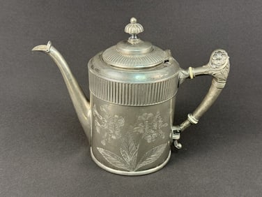 Vintage Meriden Quadruple Plate Silver Teapot Stamped "Meriden Company" “quadruple plate