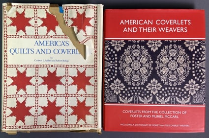 Vintage Quilt & Coverlet Books Set of Two America's Quilts and Coverlets by Carleton L Stafford and