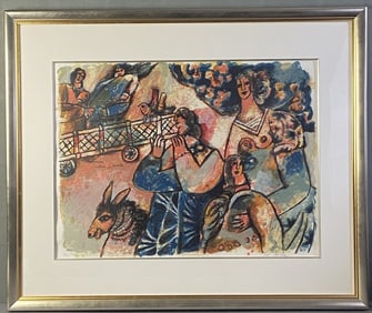 Theo Tobiasse Signed Serigraph Les Premiers Les Premiers Matins du Monde