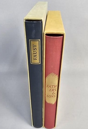 Pair of Heritage Press Books Fathers and Sons by Turgenev and Faust by Goethe (1 of 14)